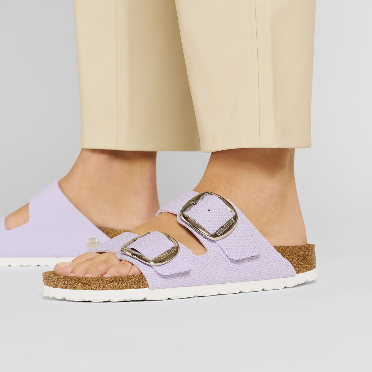 BIRKENSTOCK Arizona Big Buckle Vegan Canvas Purple Fog - Image 4