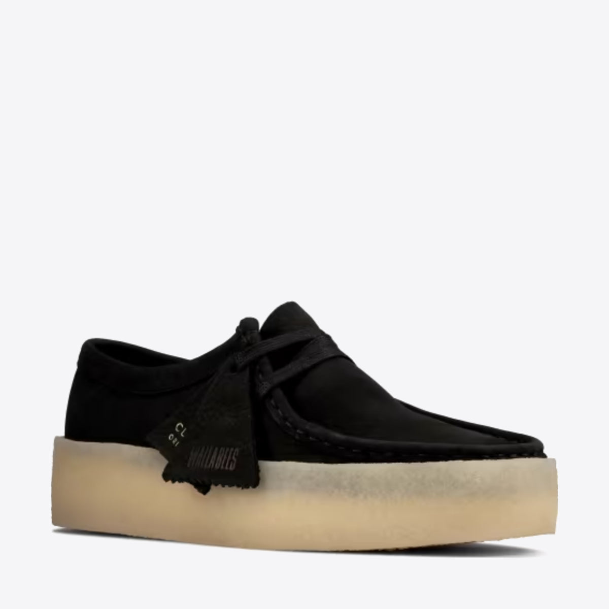 CLARKS Womens Wallabee Cup Black Nubuck - Image 2