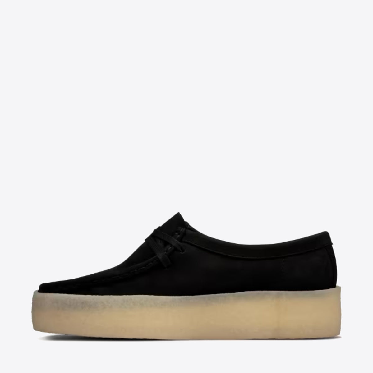 CLARKS Womens Wallabee Cup Black Nubuck - Image 5