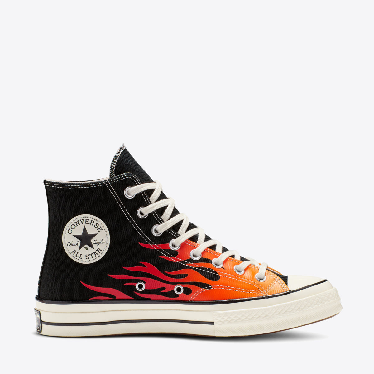 CONVERSE Chuck Taylor 70 Archive Prints Hi Black/Enamel Red - Image 1