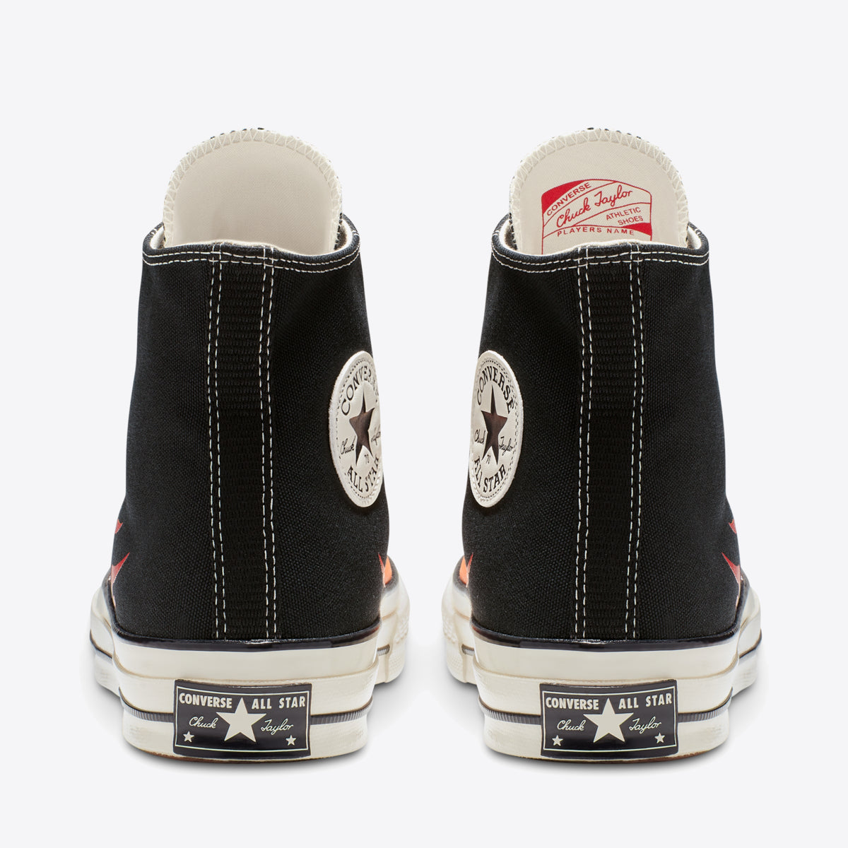 CONVERSE Chuck Taylor 70 Archive Prints Hi Black/Enamel Red - Image 7