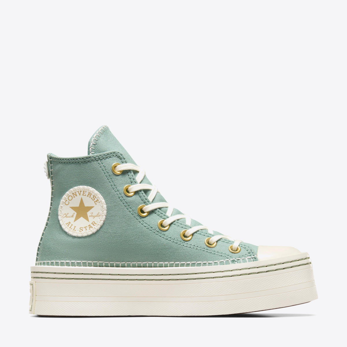 CONVERSE Chuck Taylor Modern Lift Stich Sich Hi Herby/Egret - Image 1