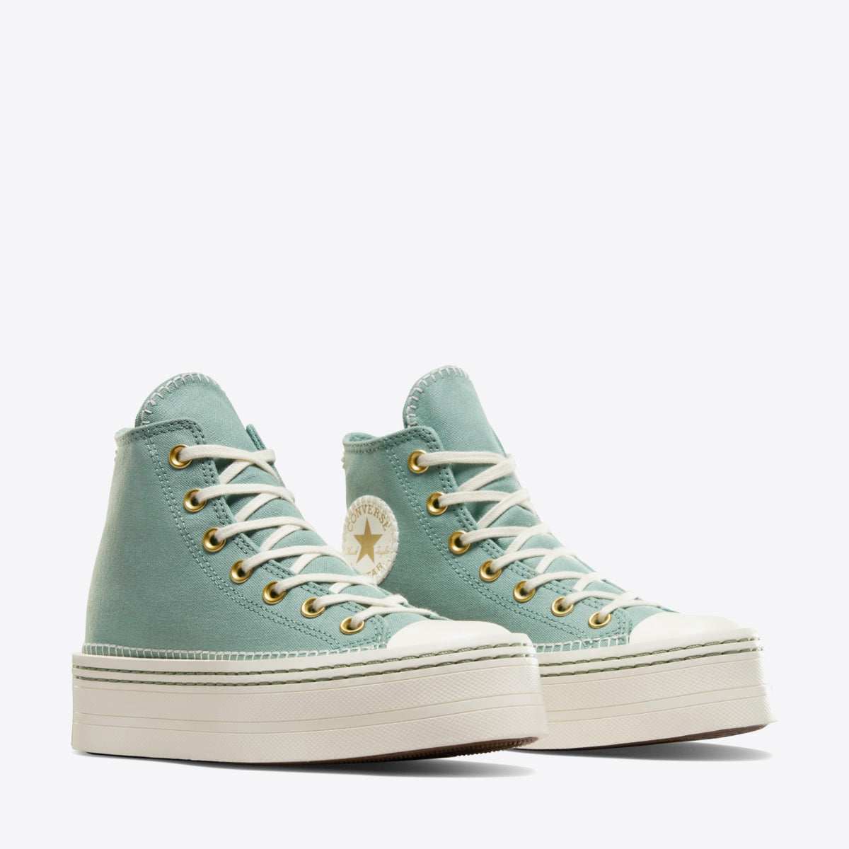 CONVERSE Chuck Taylor Modern Lift Stich Sich Hi Herby/Egret - Image 5