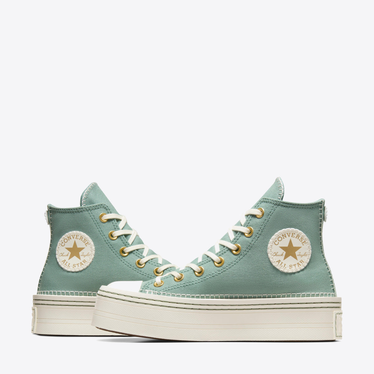 CONVERSE Chuck Taylor Modern Lift Stich Sich Hi Herby/Egret - Image 7