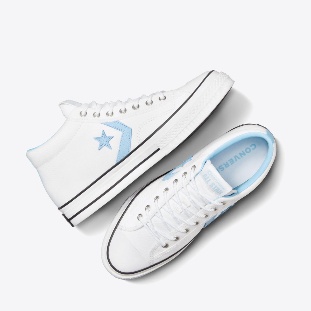 Buy CONVERSE Star Player 76 Mid White True Sky Black Online Pat Menzies