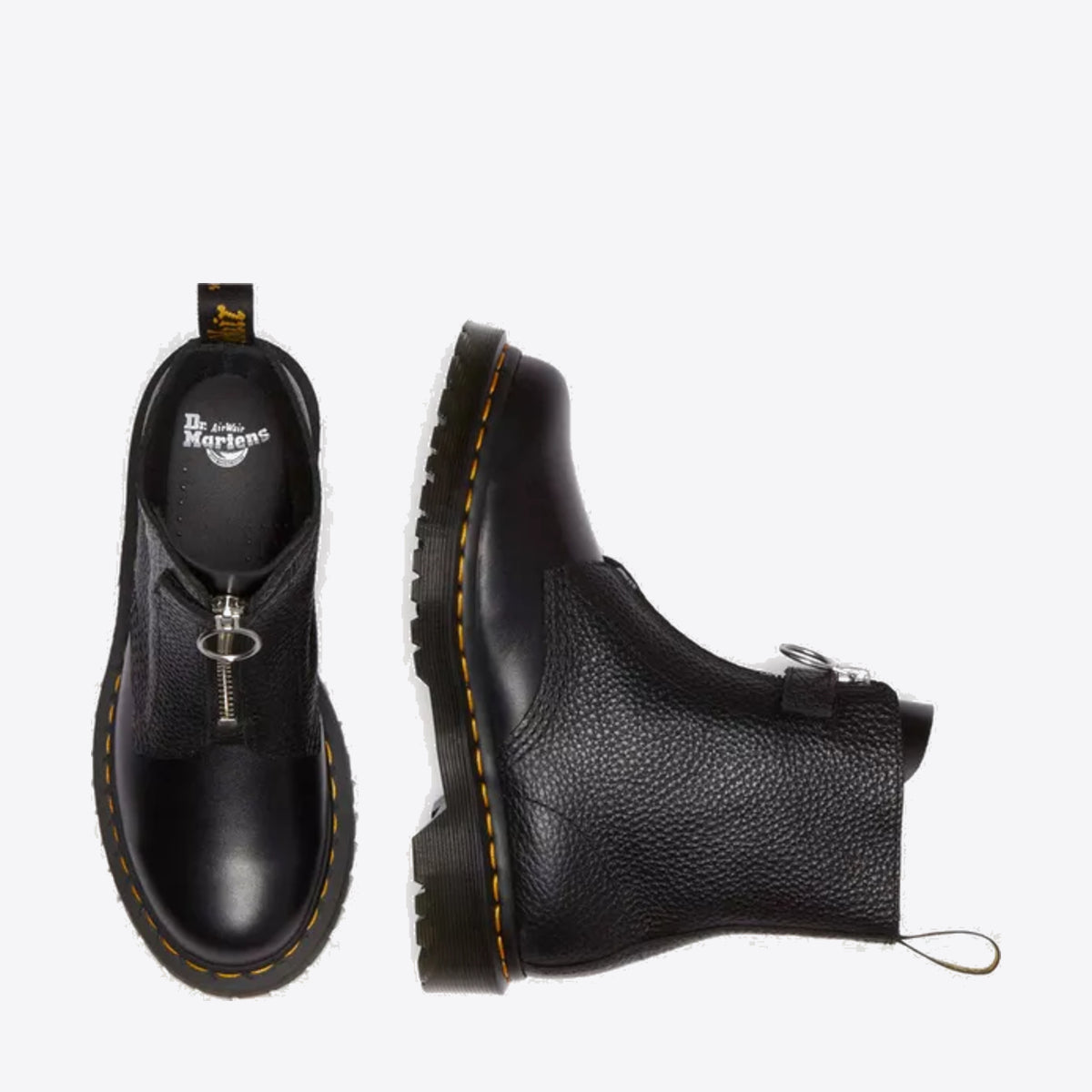 Buy DR MARTENS 1460 Front Zip Leather Boot Black Wanama Online Pat Menzies