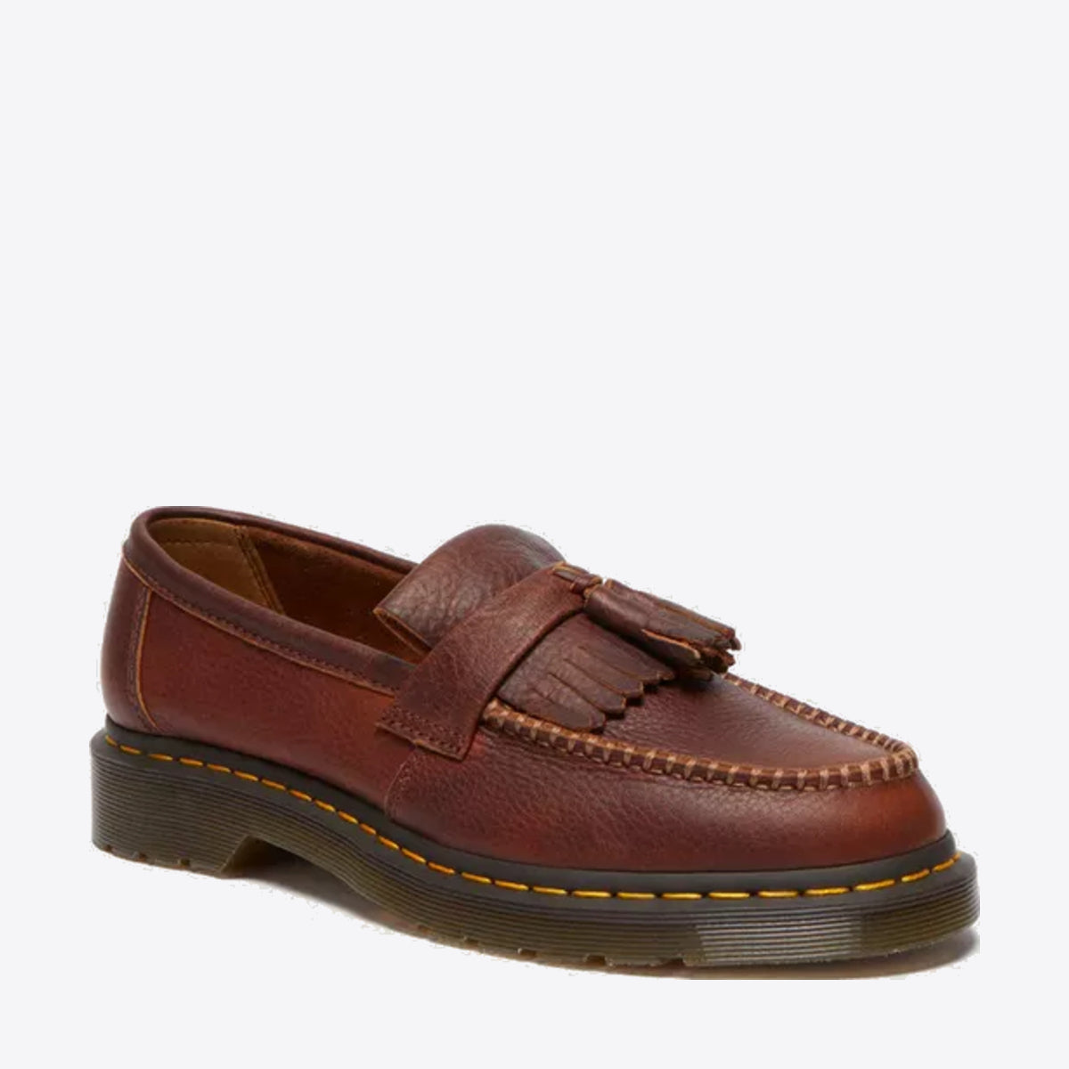 Buy DR MARTENS Adrian Yellow Stitch Tassel Loafer Cashew Ambassador Online Pat Menzies