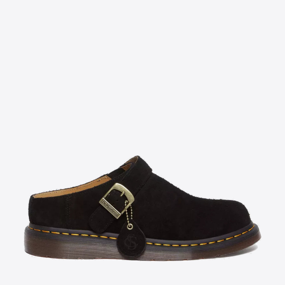 DR MARTENS Isham Desert Oasis Suede Mules Black - Image 1