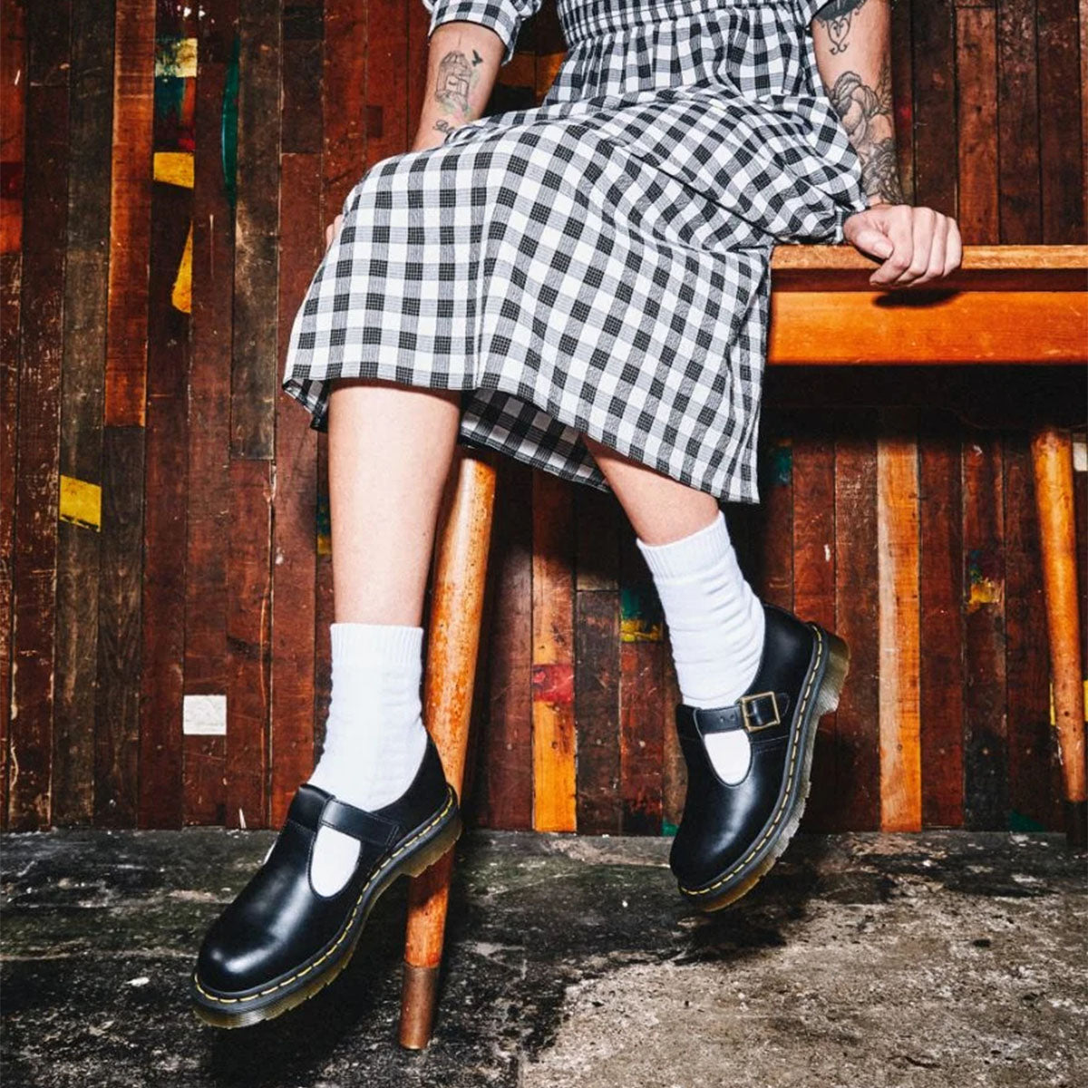 DR MARTENS Polley T Bar Mary Jane Black - Image 5