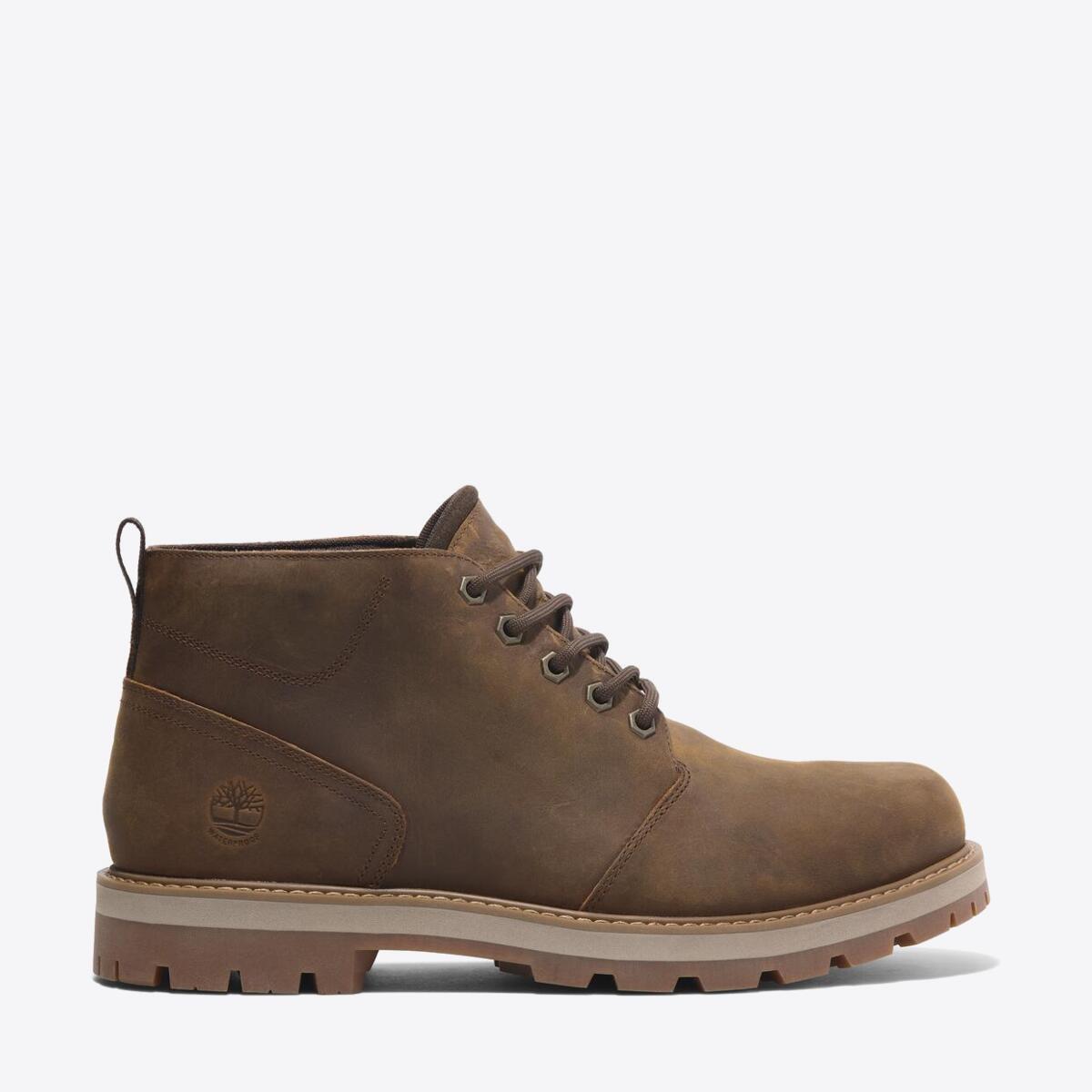 TIMBERLAND Mens Britton Road Waterproof Chukka Rust Full Grain - Image 1