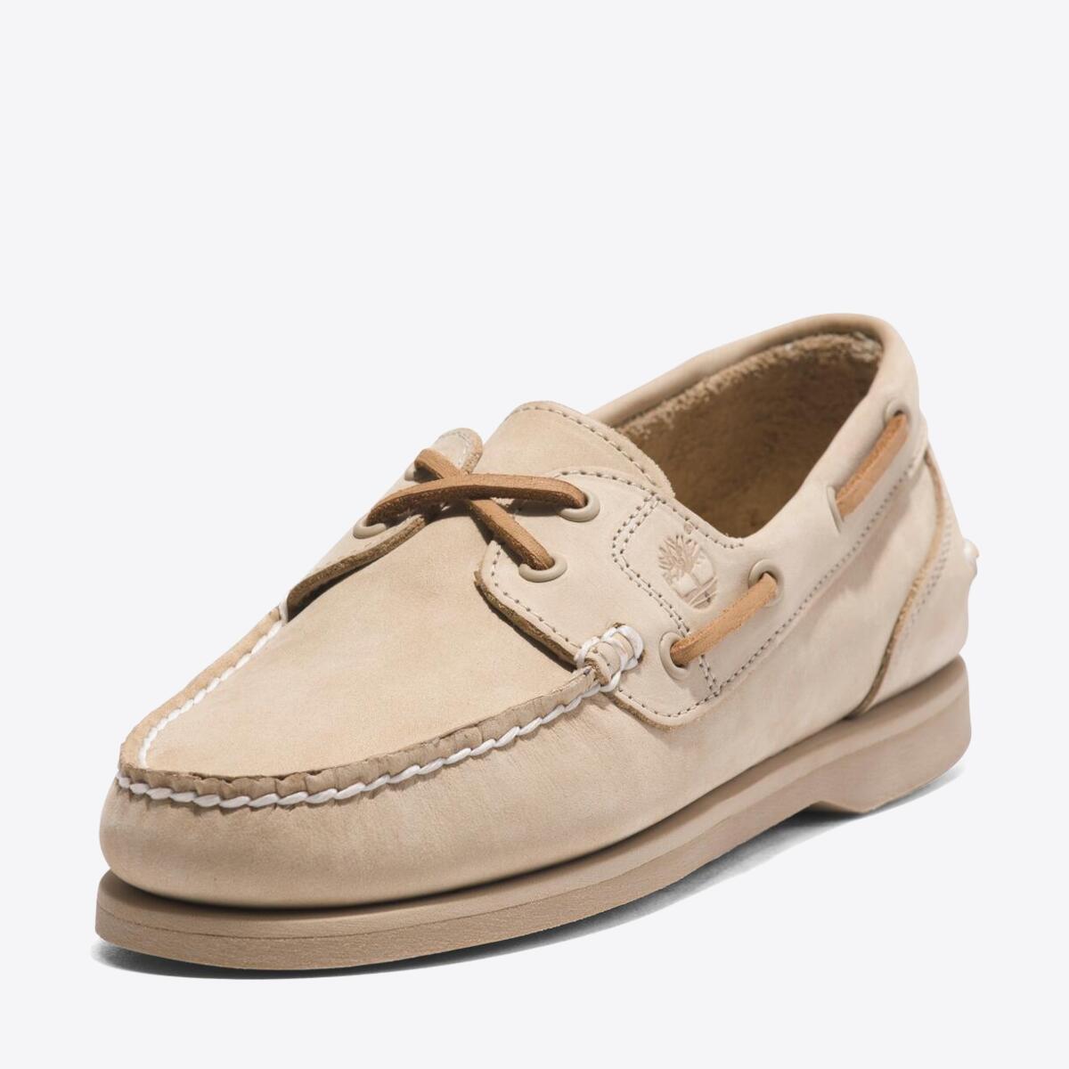 TIMBERLAND Womens Classic 2-Eye Boat Shoe Light Beige Nubuck - Image 8