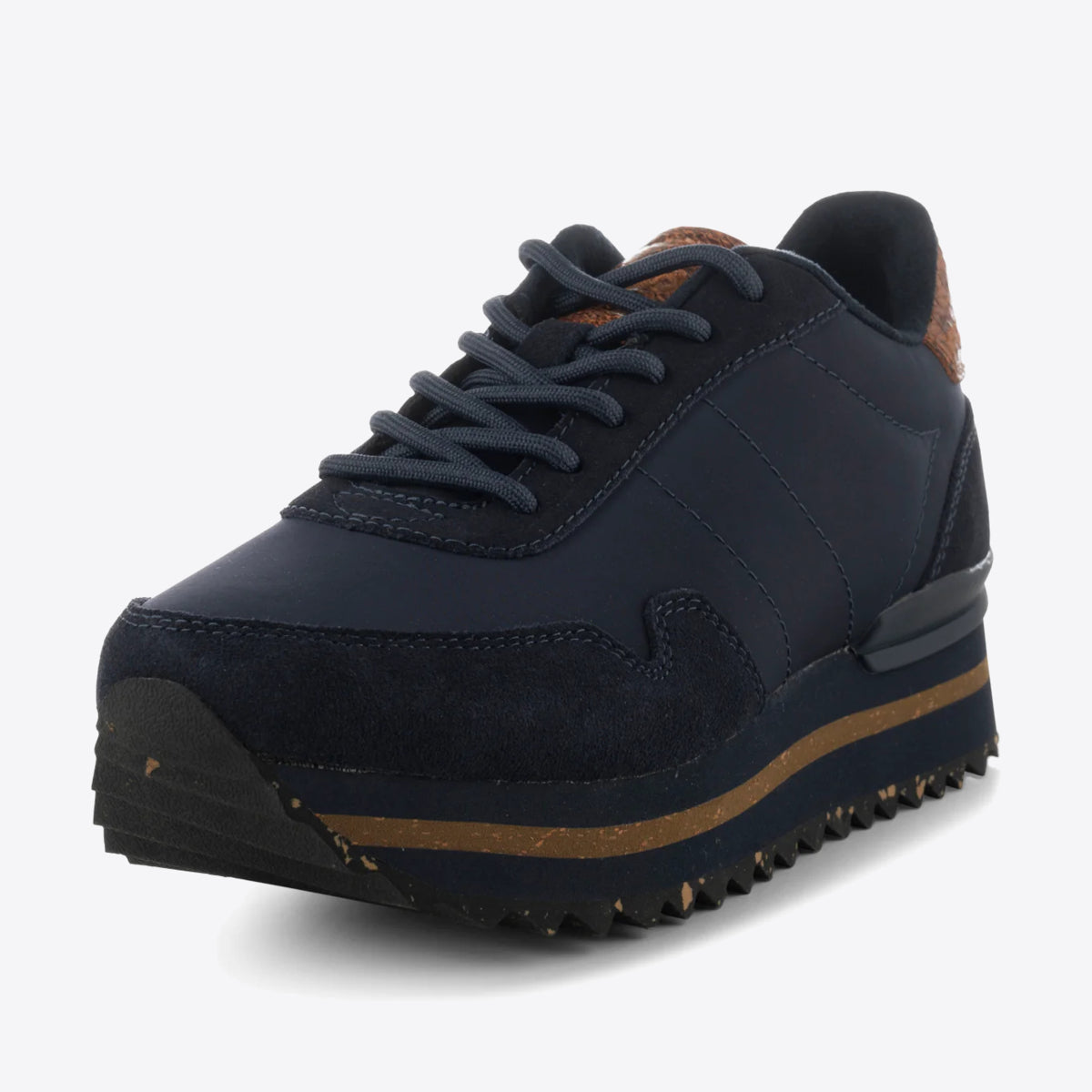 WODEN Nora III Leather Plateau Dark Navy - Image 6