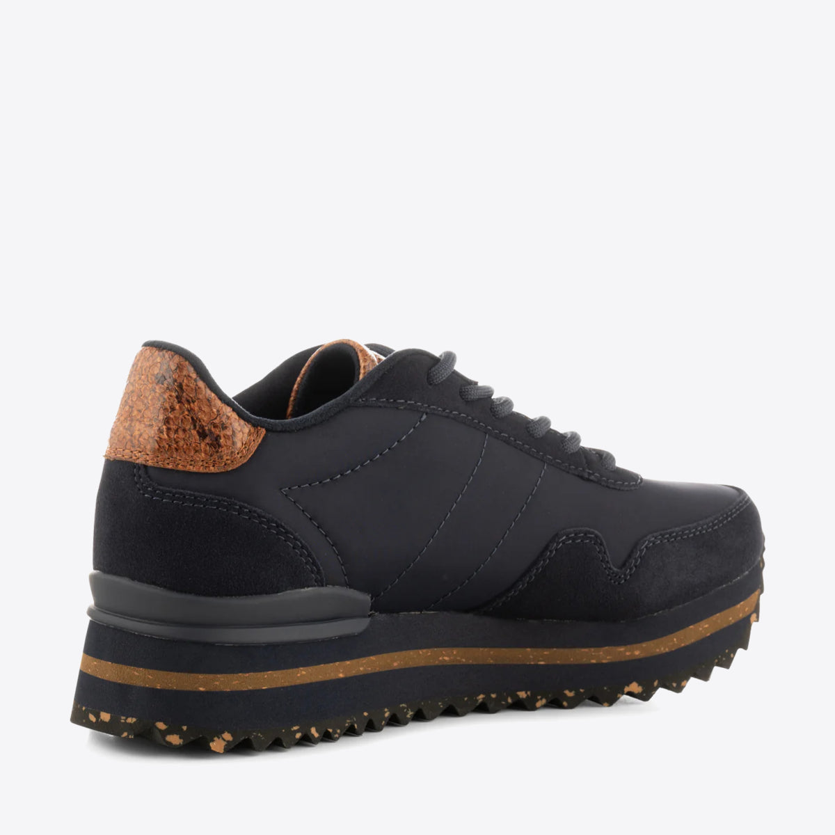 WODEN Nora III Leather Plateau Dark Navy - Image 7