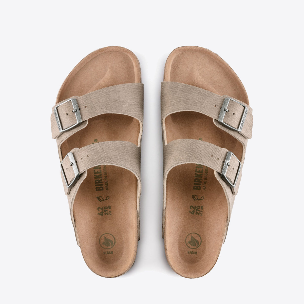 BIRKENSTOCK Arizona Birkibuc - Men's Desert Dust Grey - Image 3