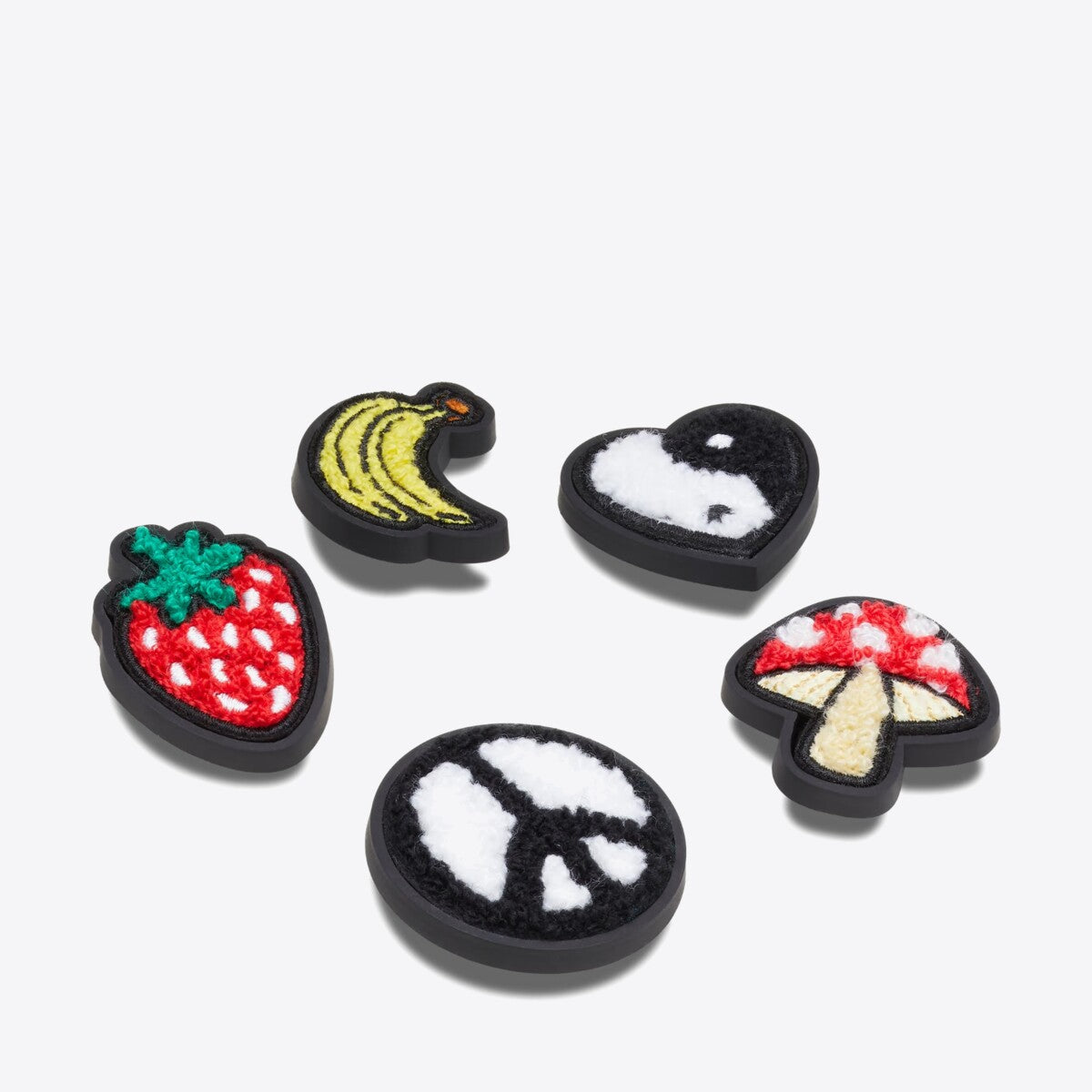 CROCS Jibbitz Peace and Love Tufted Patch 5 Pack Peace and Love - Image 2