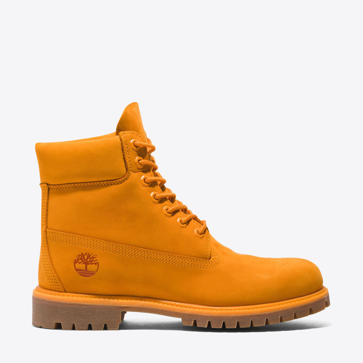 TIMBERLAND Mens 6-Inch Premium Waterproof Boot Medium Orange Nubuck - Image 1