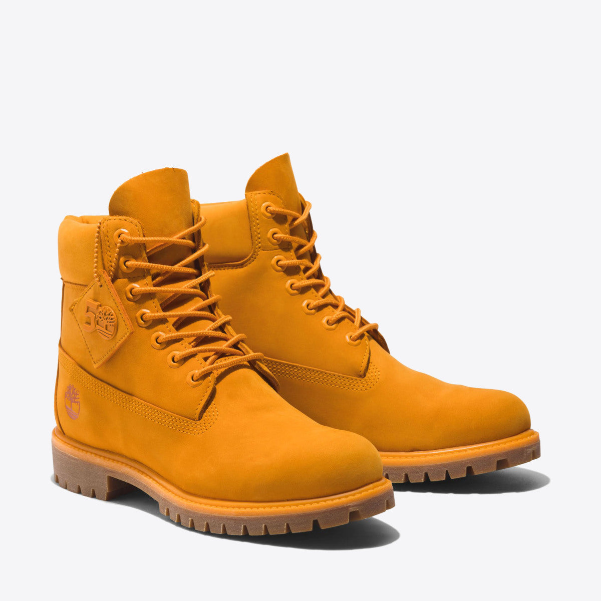 TIMBERLAND Mens 6-Inch Premium Waterproof Boot Medium Orange Nubuck - Image 4