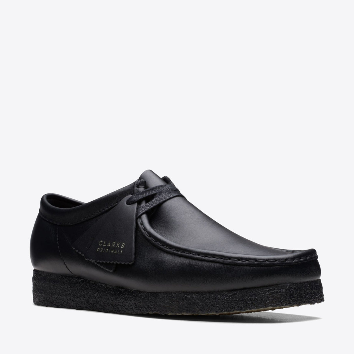 CLARKS Wallabee Shoe Leather Black - Image 2