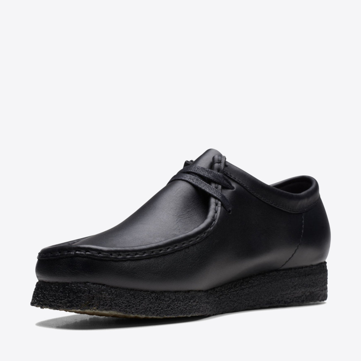 CLARKS Wallabee Shoe Leather Black - Image 4