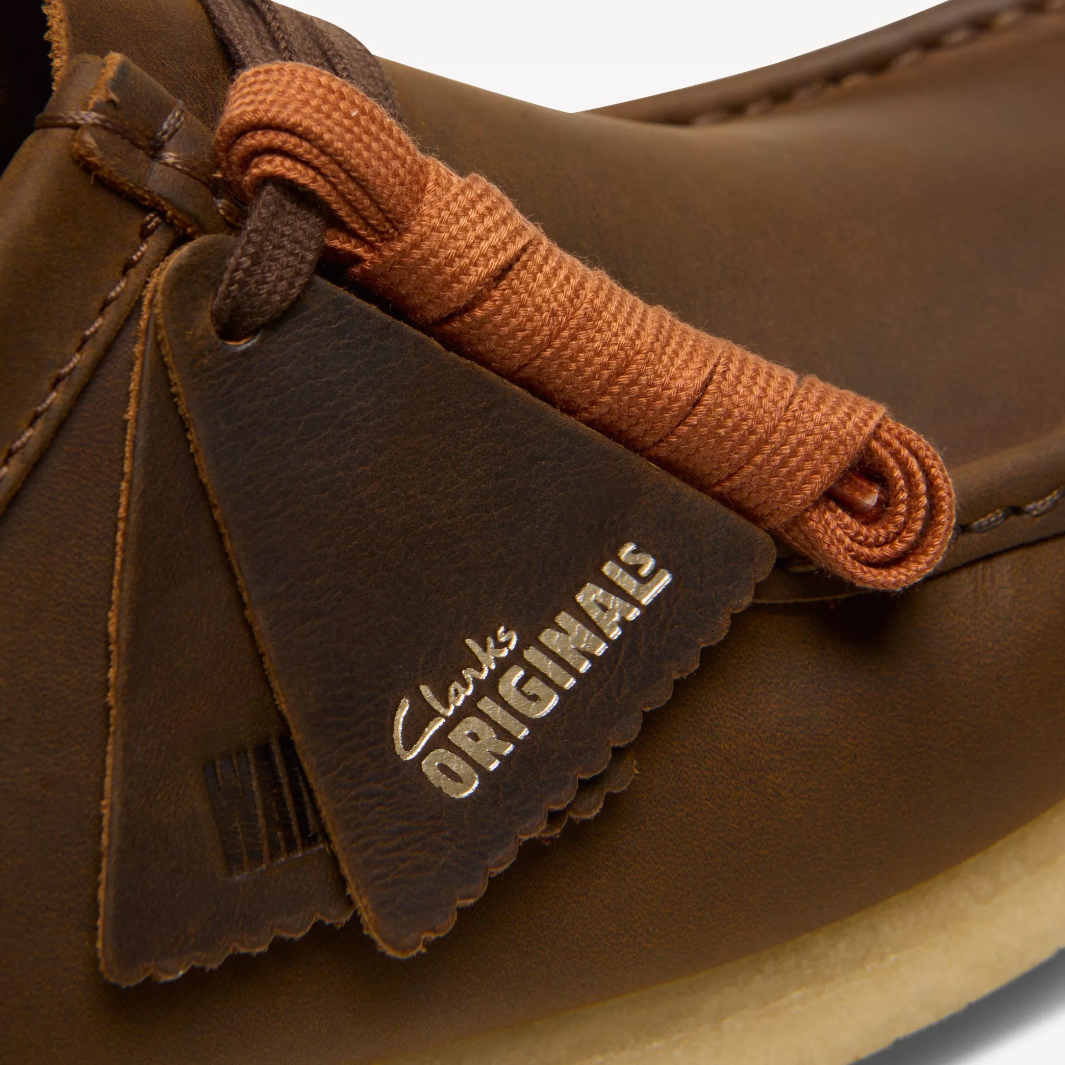 Buy CLARKS Mens Wallabee Shoe Leather Beeswax Online Pat Menzies