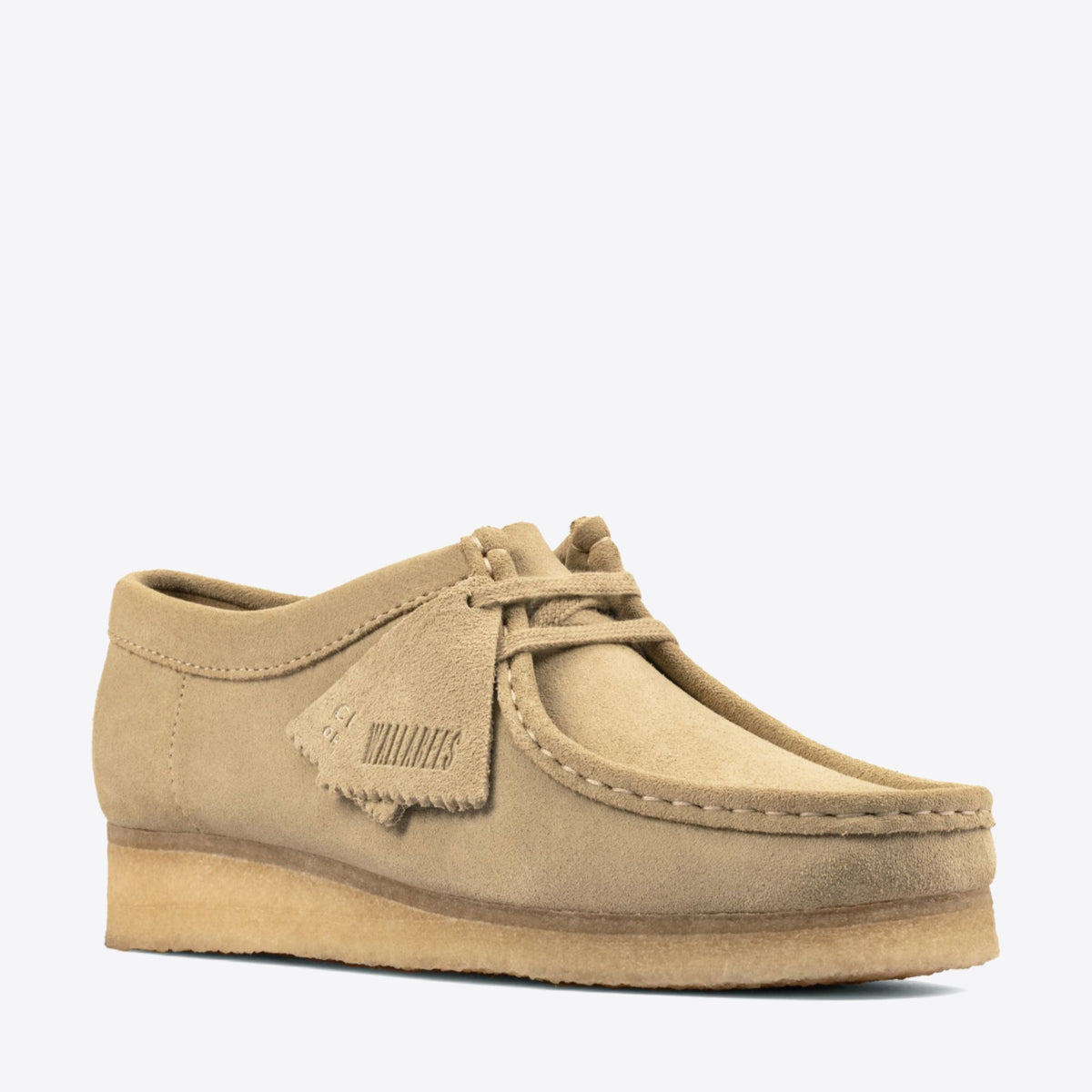 Buy CLARKS Womens Wallabee Shoe Suede - Maple | Online | Pat Menzies