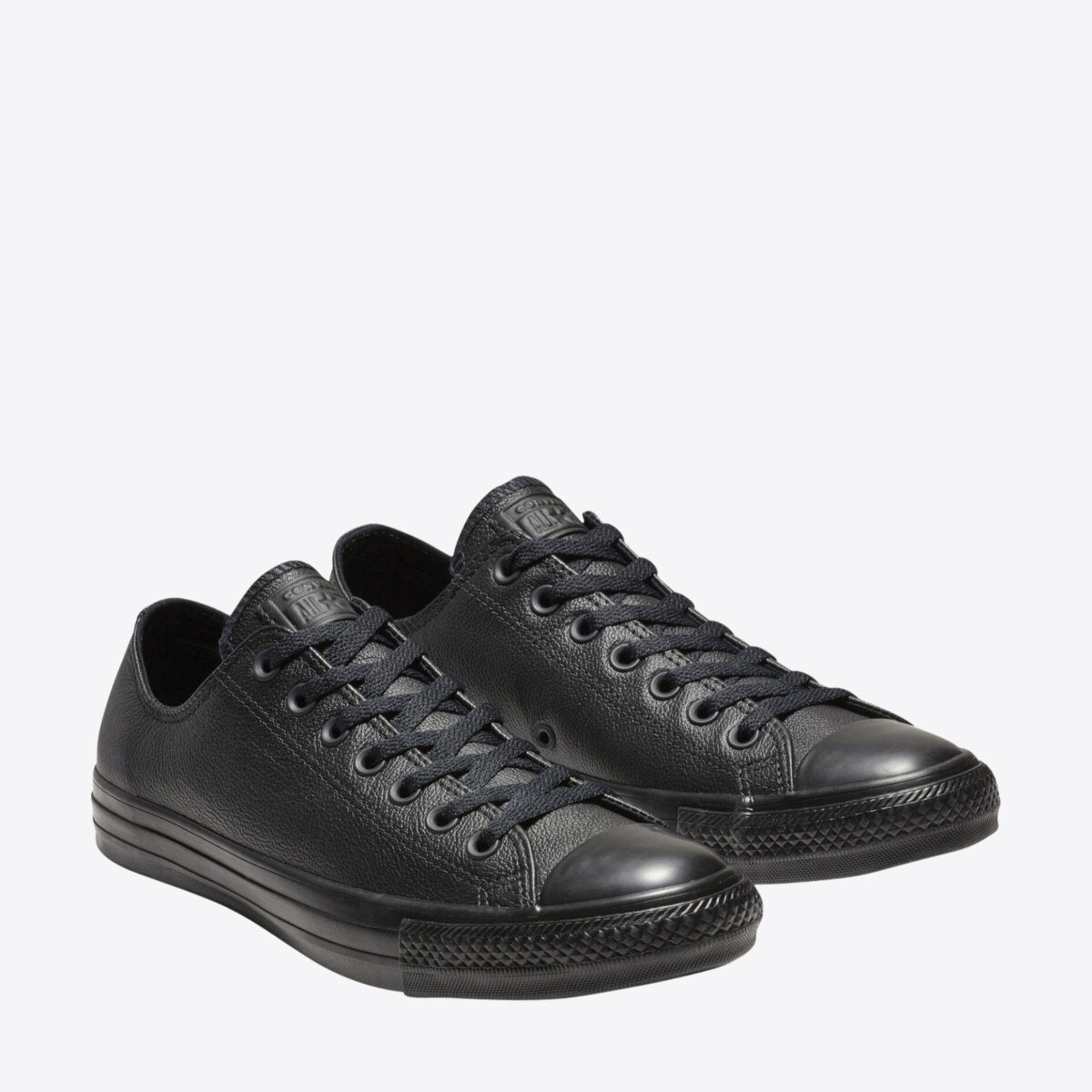 All black leather converse cheap size 3