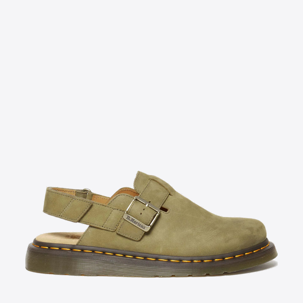 DR MARTENS Jorge II Sling Back Shoe Olive Nubuck - Image 1