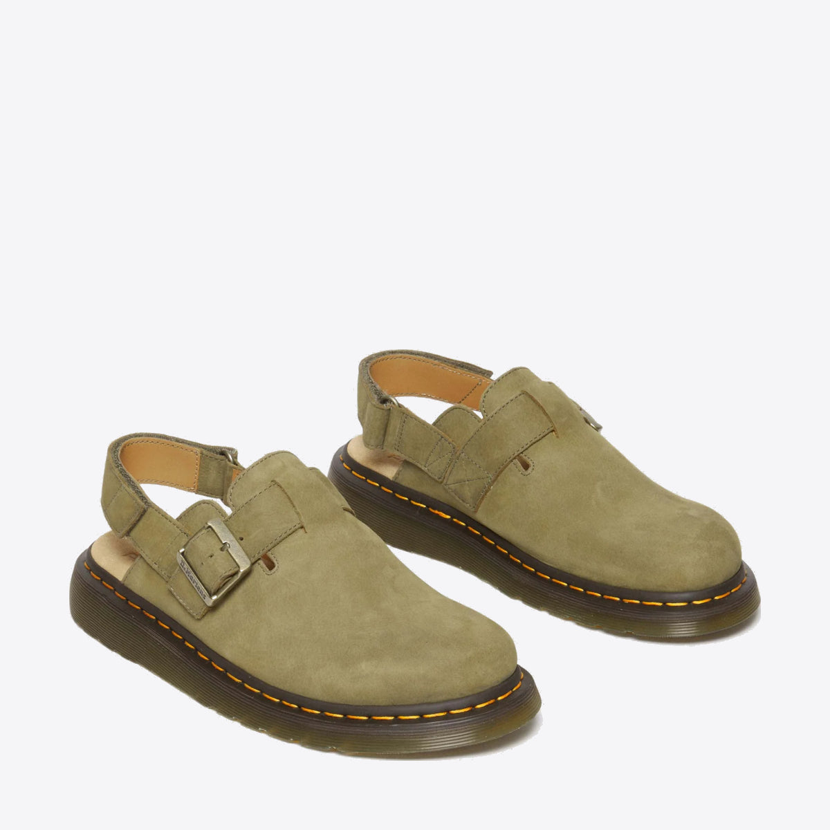 DR MARTENS Jorge II Sling Back Shoe Olive Nubuck - Image 4