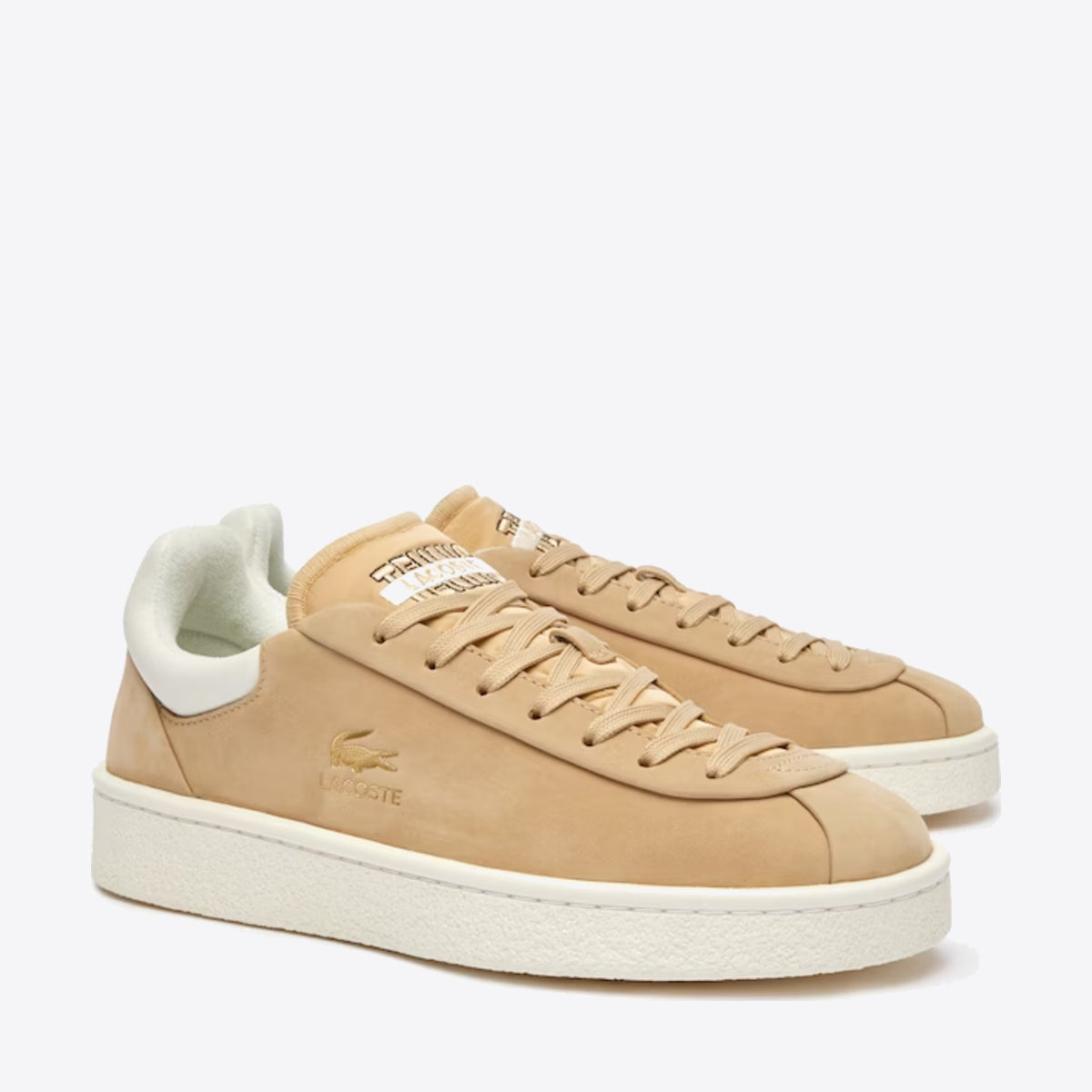 LACOSTE Baseshot Premium Light Brown/White - Image 2